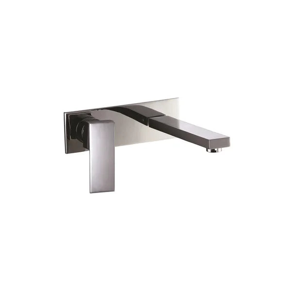 RICCARDO Chrome Wall Mounted Bathroom Basin Faucet Square