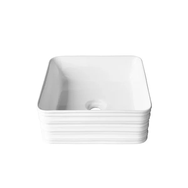 FAMOUS 15’’X15’’ Square Porcelain Vessel Sink